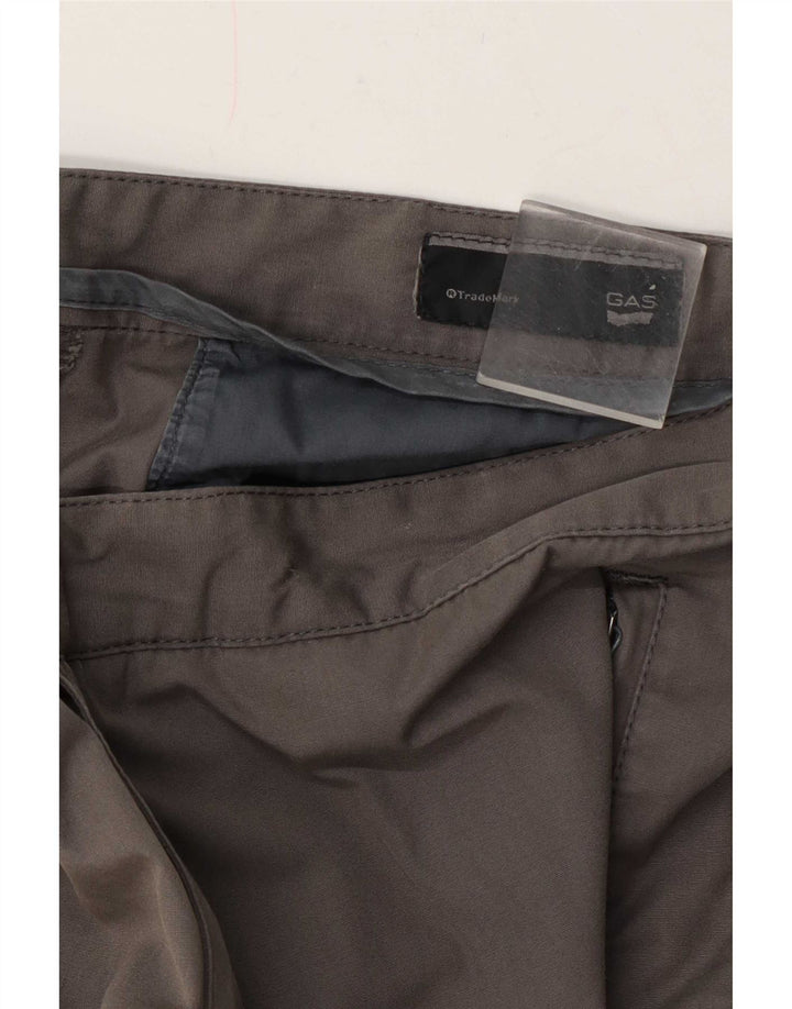 Gas Mens Straight Casual Trousers W34 L32 Grey