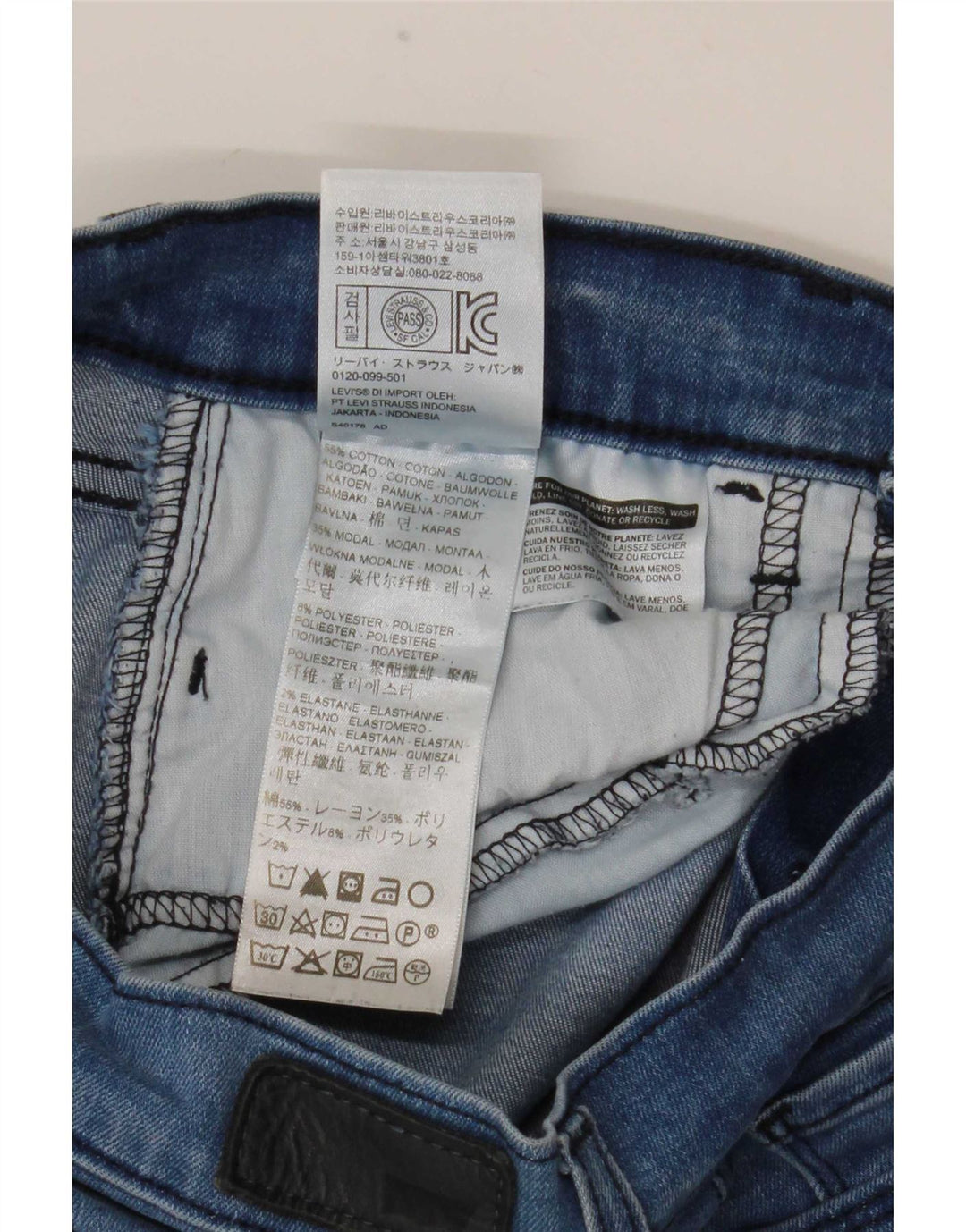 Levi's Womens Skinny Jeans W28 L30 Blue Cotton