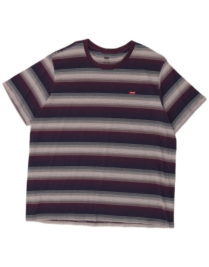 Levi's Mens Standard T-Shirt Top XL Multicoloured Striped Cotton