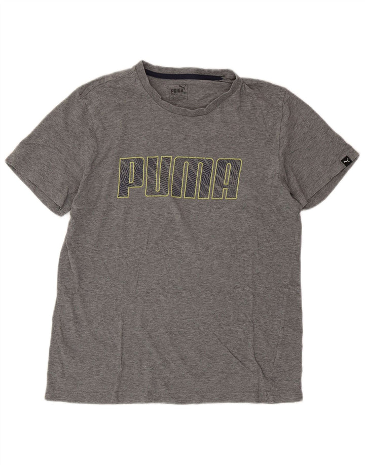 PUMA Mens Graphic T-Shirt Top Large Grey