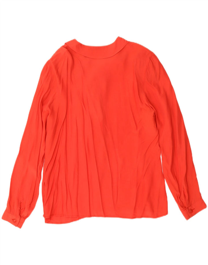 VINTAGE Womens Shirt Blouse UK 16 Large Red Acetate Vintage Vintage and Second-Hand Vintage from Messina Hembry 