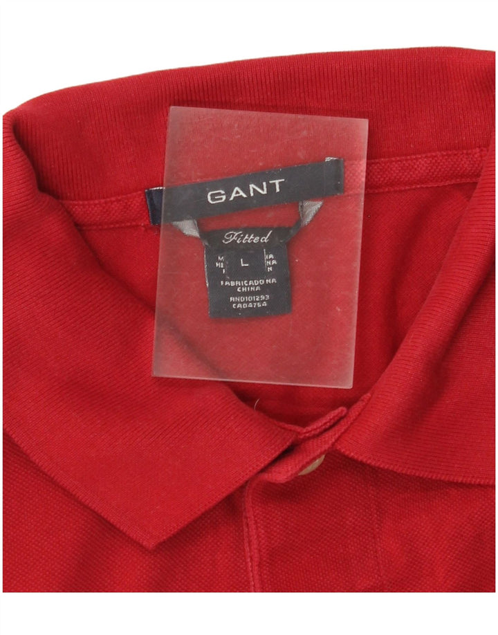 Cămașă polo pentru bărbați GANT, mare, roșu, bumbac