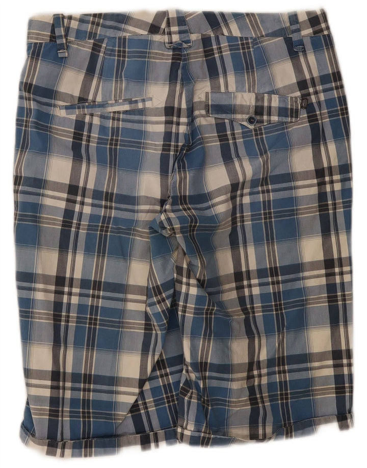 Dondup Herre Chino Shorts W33 Medium Blue Check