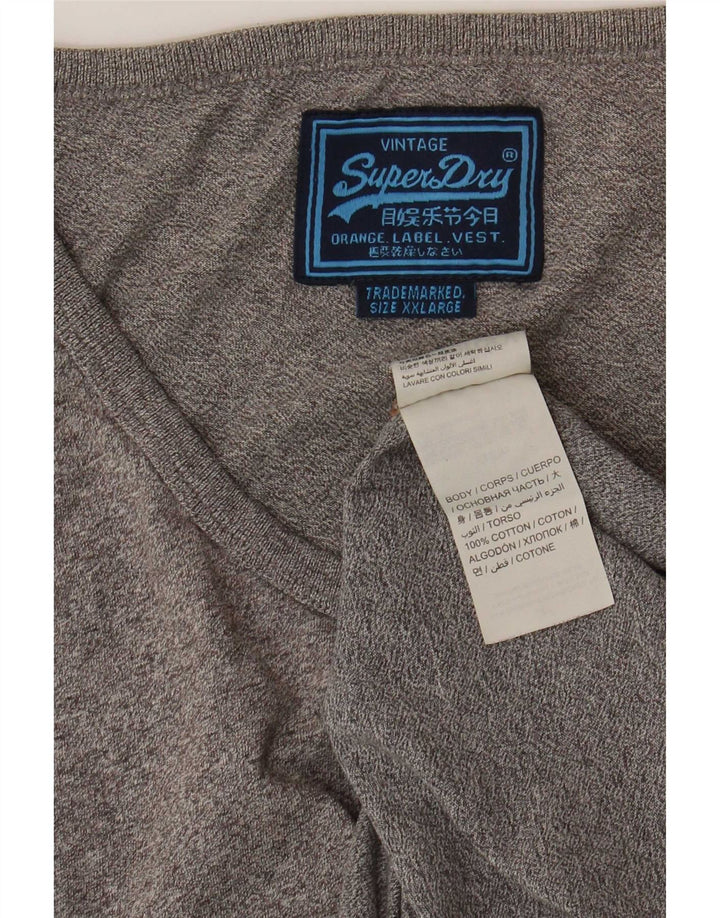 Męska kamizelka Superdry 2XL, niebieska bawełniana w plamki