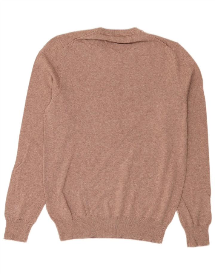 Maglione maglione girocollo da uomo Marks & Spencer in cotone rosa medio