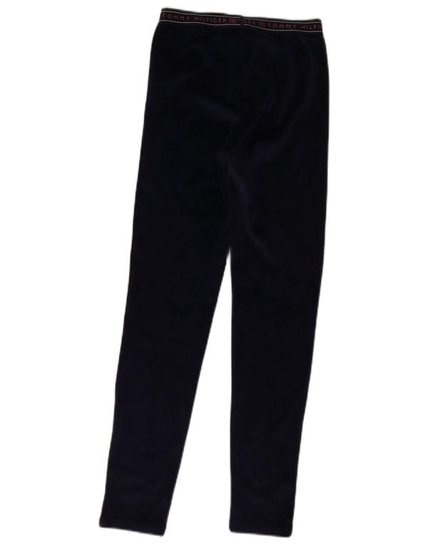 Tommy Hilfiger Girls Graphic Leggings 15-16 Years Navy Blue Polyester