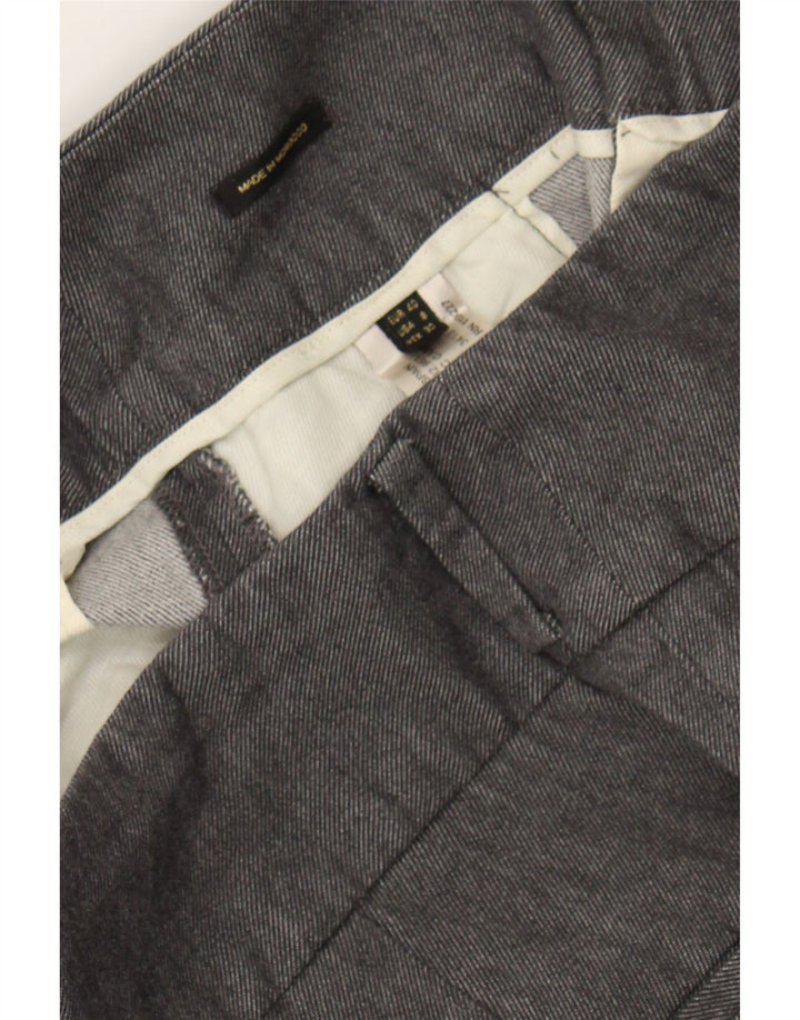 MASSIMO DUTTI Womens Slim Cropped Trousers EU 40 Medium W30 L24 Grey Vintage Massimo Dutti and Second-Hand Massimo Dutti from Messina Hembry 