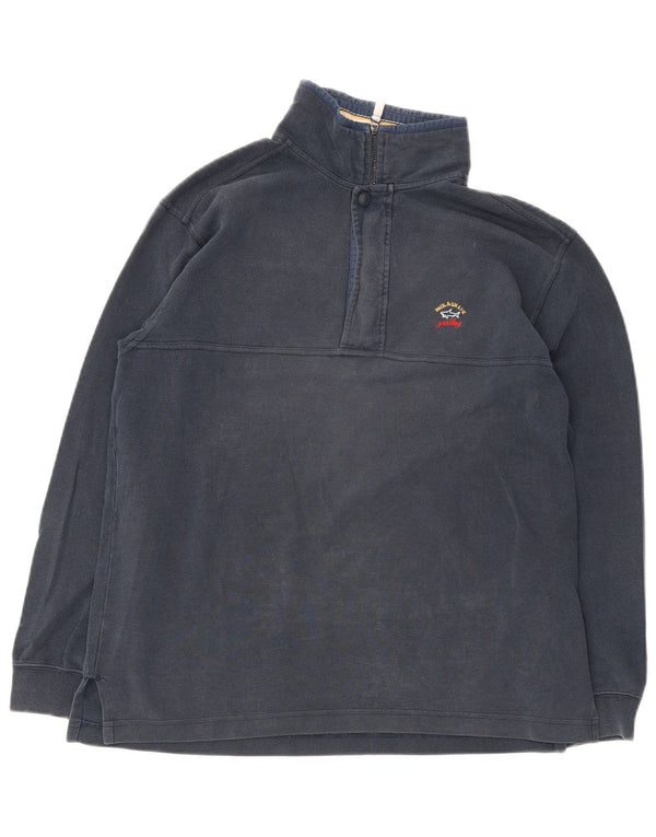 Paul & Shark Hombre Yachting Zip Neck Sudadera Jumper Medium Azul Marino