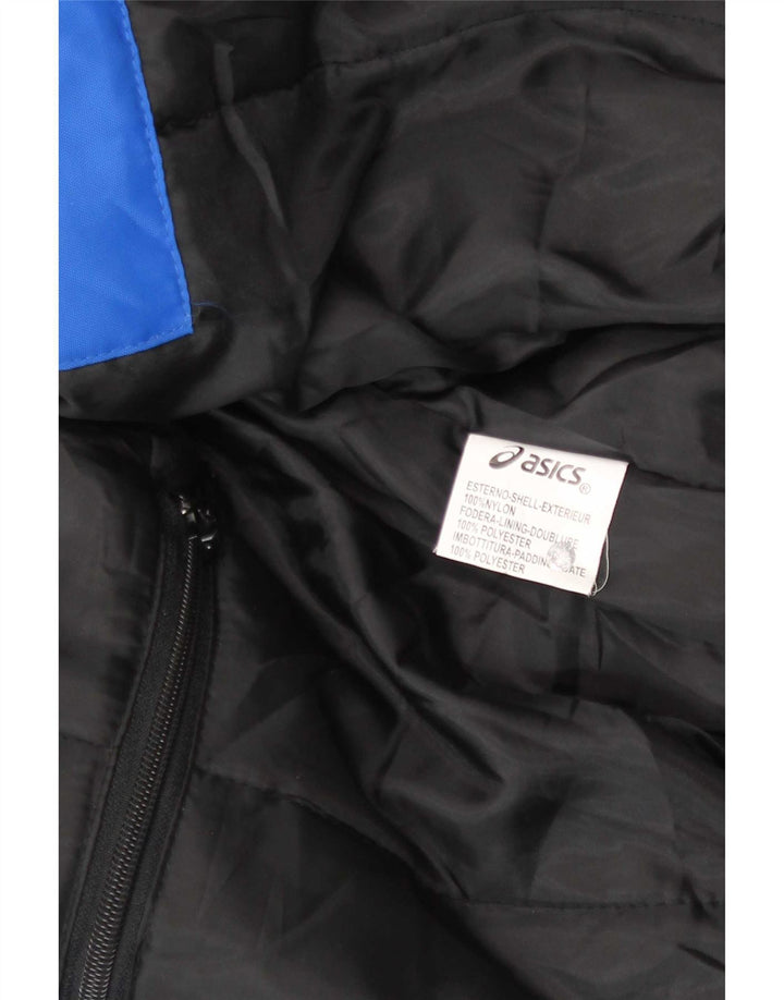 Asics Mens Tracksuit Top Jacket Large Blue Nylon