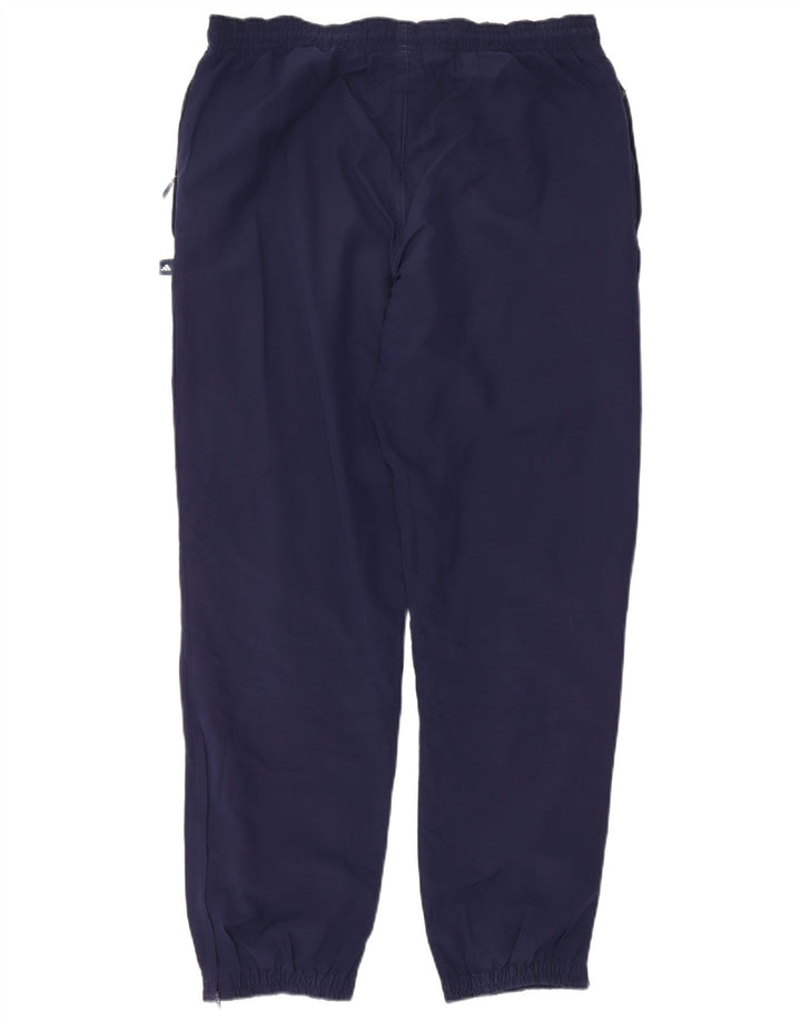 Adidas Mens Tracksuit Trousers Joggers Large Navy Blue Polyester