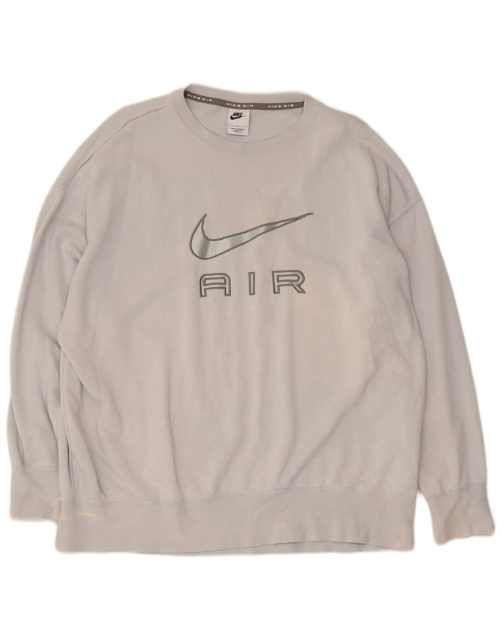 Nike Mens Graphic Sweatshirt Jumper Large Blue Cotton