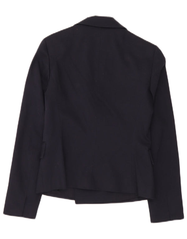 Hugo Boss Damen Zweireihige Blazerjacke UK 6 XS Marineblau Baumwolle