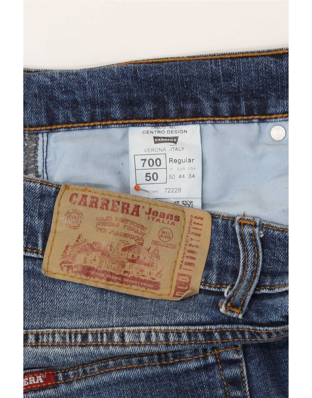 Carrera Womens 700 Regular Straight Jeans W34 L32 Blå Bomuld