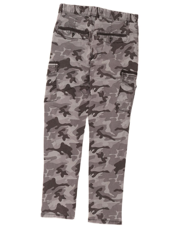 Benetton Boys Slim Cargo Bukser 11-12 år W28 L27 Grå Camouflage