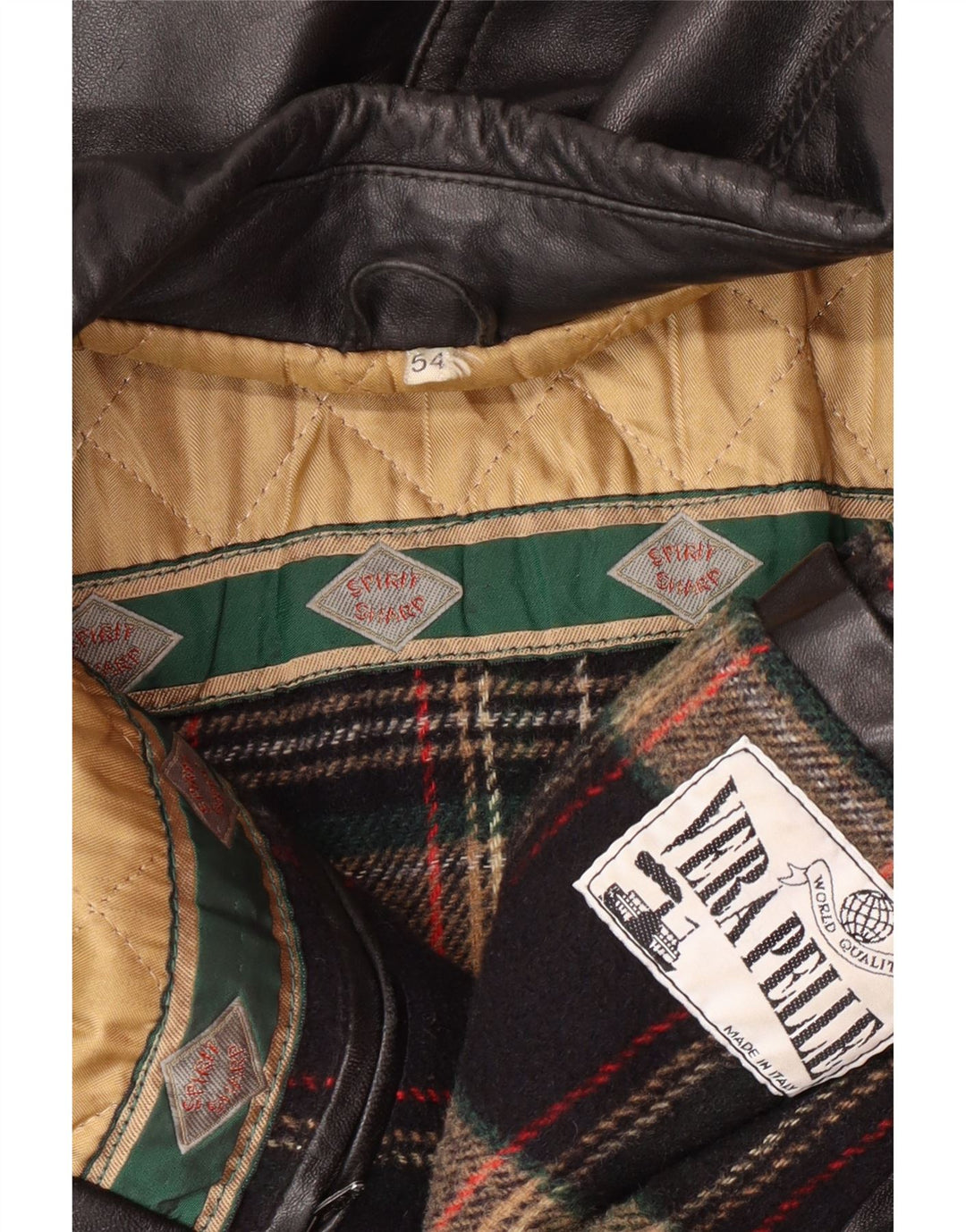 Giacca in pelle da uomo VINTAGE IT 54 2XL Pelle nera