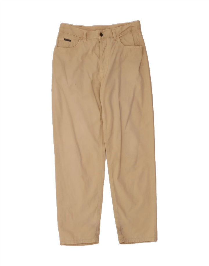 THINK PINK Mens Straight Casual Trousers W34 L31 Beige Cotton Vintage Think Pink and Second-Hand Think Pink from Messina Hembry 