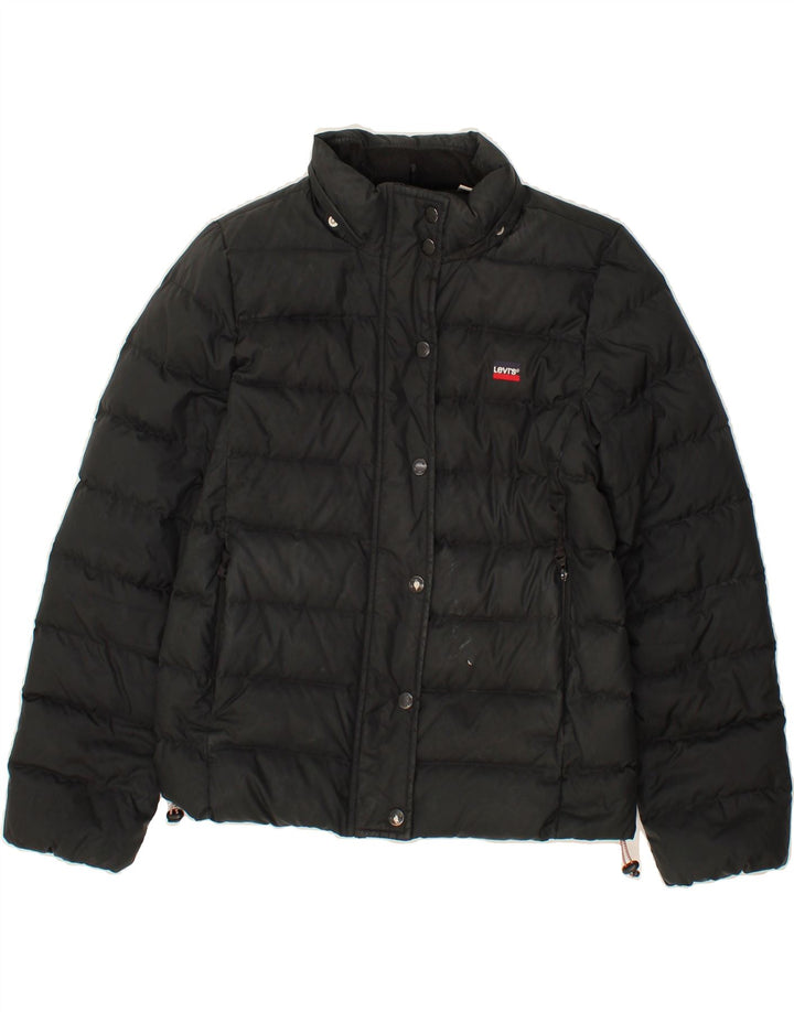 LEVI'S Womens Padded Jacket UK 10 Small Black Polyester Vintage Levi's and Second-Hand Levi's from Messina Hembry 