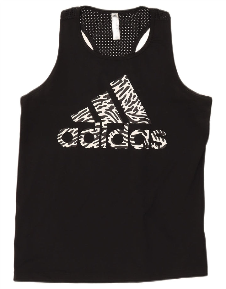 Canotta grafica da donna ADIDAS UK 12/14 poliestere nero medio