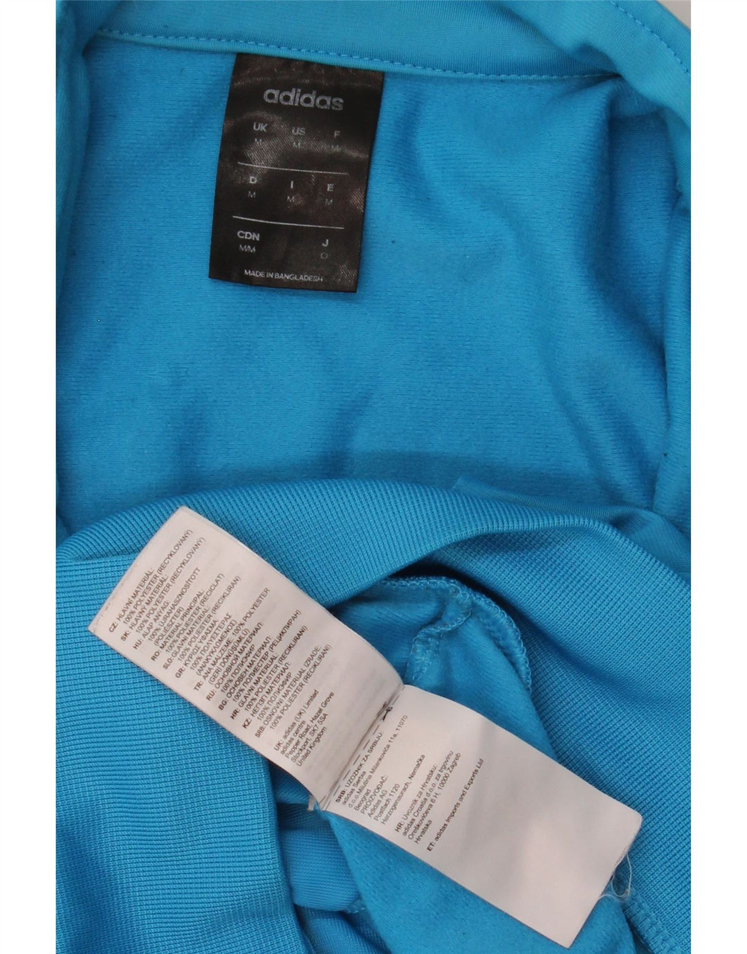 Adidas Mens Graphic Tracksuit Top Jacket Medium Blue Colourblock Polyester