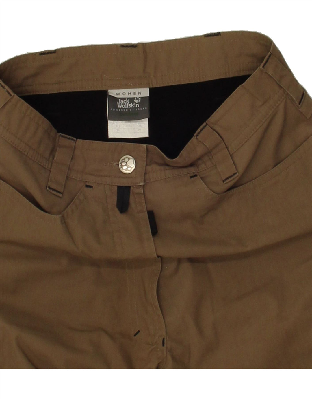 JACK WOLFSKIN Womens Straight Windbreaker Trousers W27 L32 Brown Vintage Jack Wolfskin and Second-Hand Jack Wolfskin from Messina Hembry 