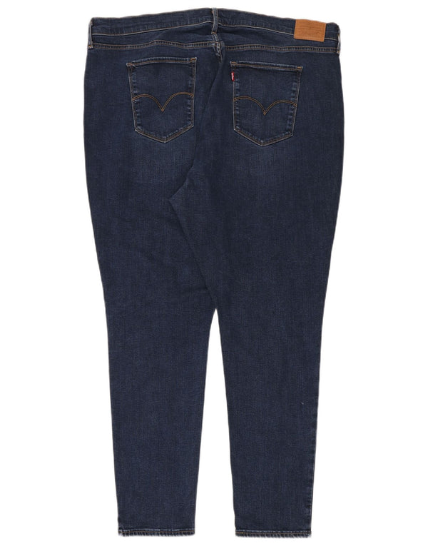 Женские джинсы скинни Levi's 721 с высокой посадкой США 24 4XL W48 L30 Синий лиоцелл