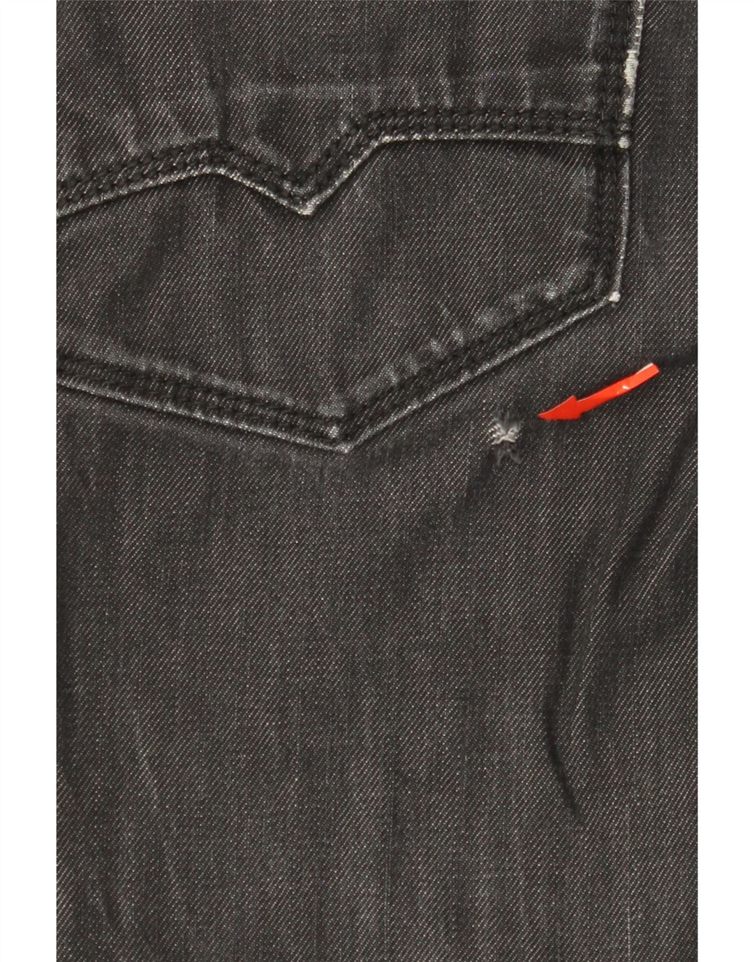 HUGO BOSS Womens Straight Jeans W33 L32 Grey Cotton