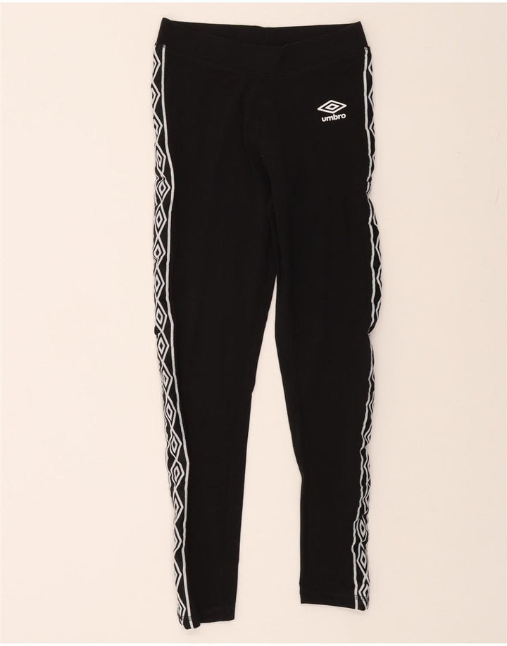 UMBRO Womens Graphic Leggings UK 8 Small  Black Cotton Vintage Umbro and Second-Hand Umbro from Messina Hembry 