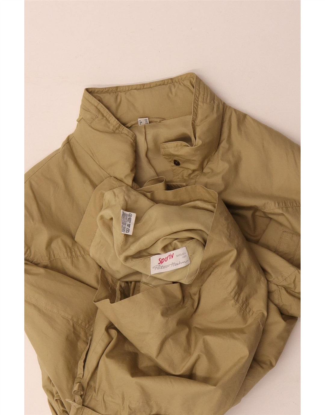 Peter Hahn Womens Oversized Hooded Utility Jacket UK 14 Large Yellow Cotton