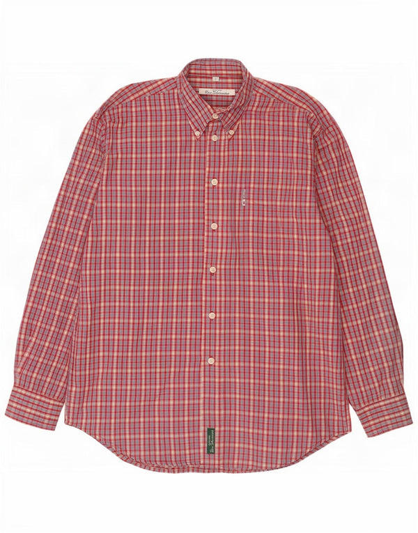 Ben Sherman Mens Shirt Medium Red Check