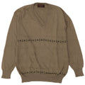 MALAGRIDA Maglione da uomo con scollo a V in lana geometrica grigio medio