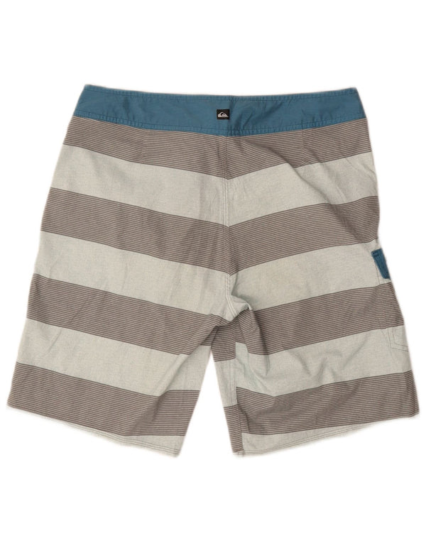 Quiksilver Mens Swimming Shorts Medium Multicoloured Striped Polyester