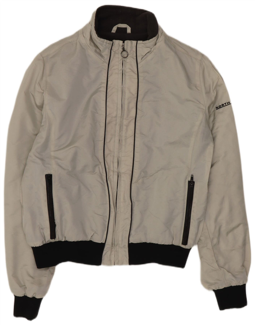 North Sails Herren Bomberjacke UK 40 Large Grau Colourblock Polyamid