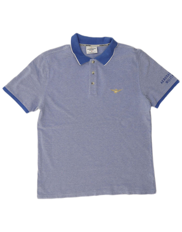 Aeronautica Militare Polo Homme XL Bleu Moucheté Coton