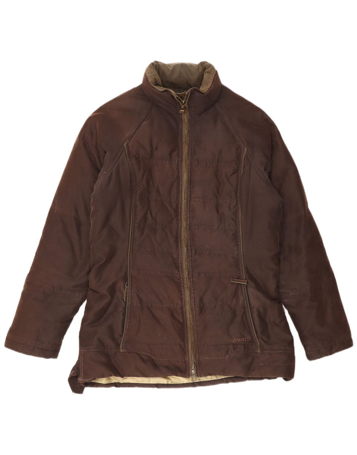 Musto Chaqueta acolchada para mujer UK 10 Small Marrón Poliéster
