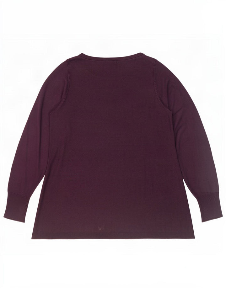 Marks & Spencer Dame Tunika Top UK 14 Large Maroon Acryl