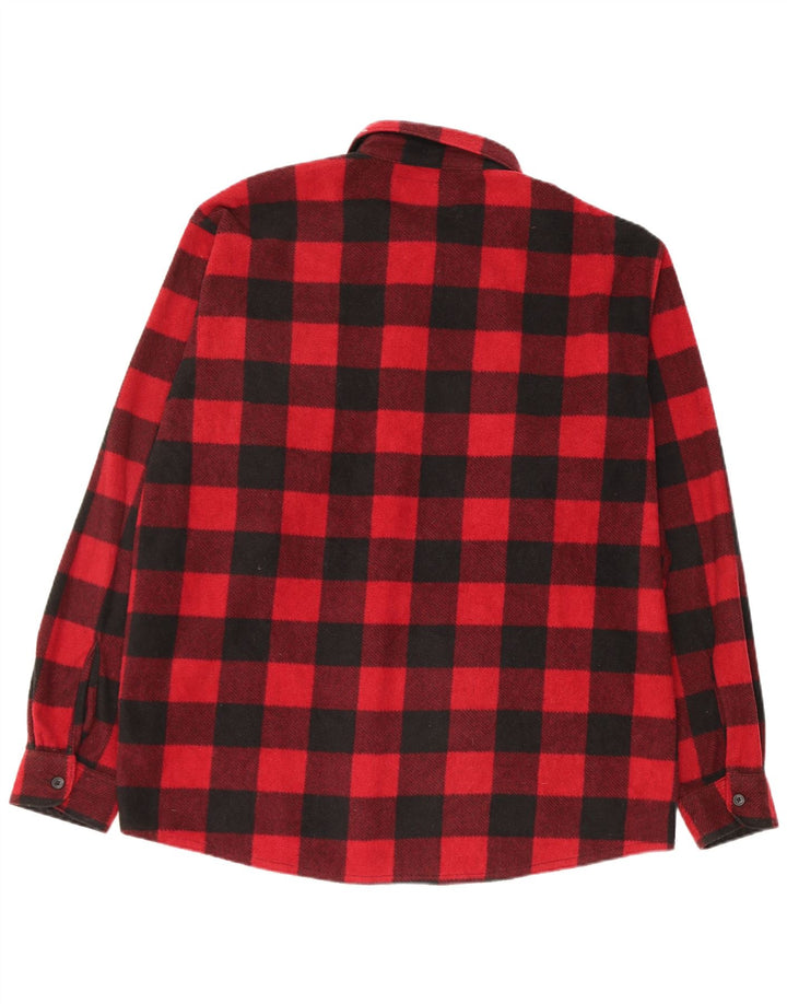 Wrangler Mens Flannel Shirt XL Red Check Polyester
