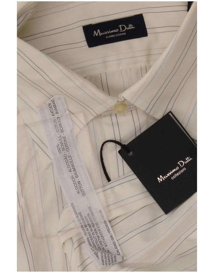 Camasa barbati MASSIMO DUTTI Marimea 43 Bumbac cu dungi albe mari
