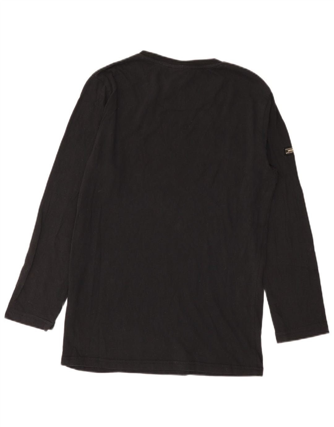 Superdry Herren Graphic Top Langarm Small Schwarz Baumwolle