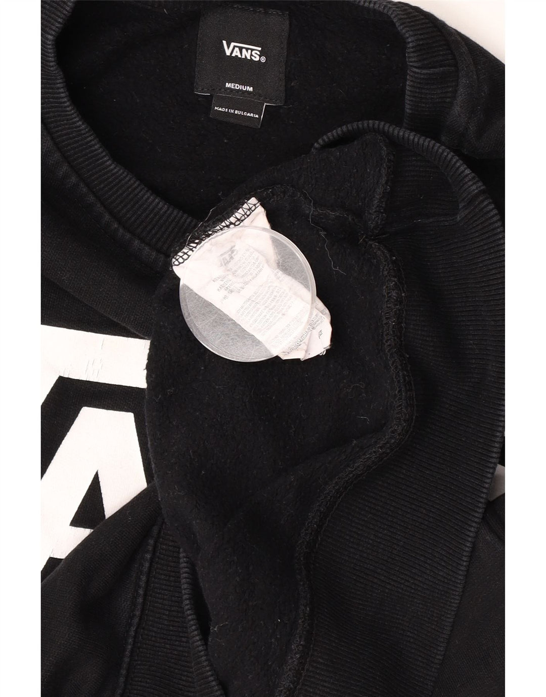 Felpa grafica da uomo Vans, maglione, cotone nero medio