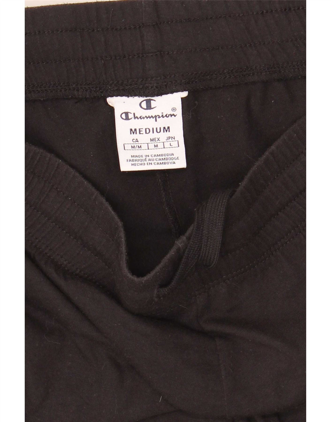Champion Womens Graphic Sport Shorts UK 12 Medium Black