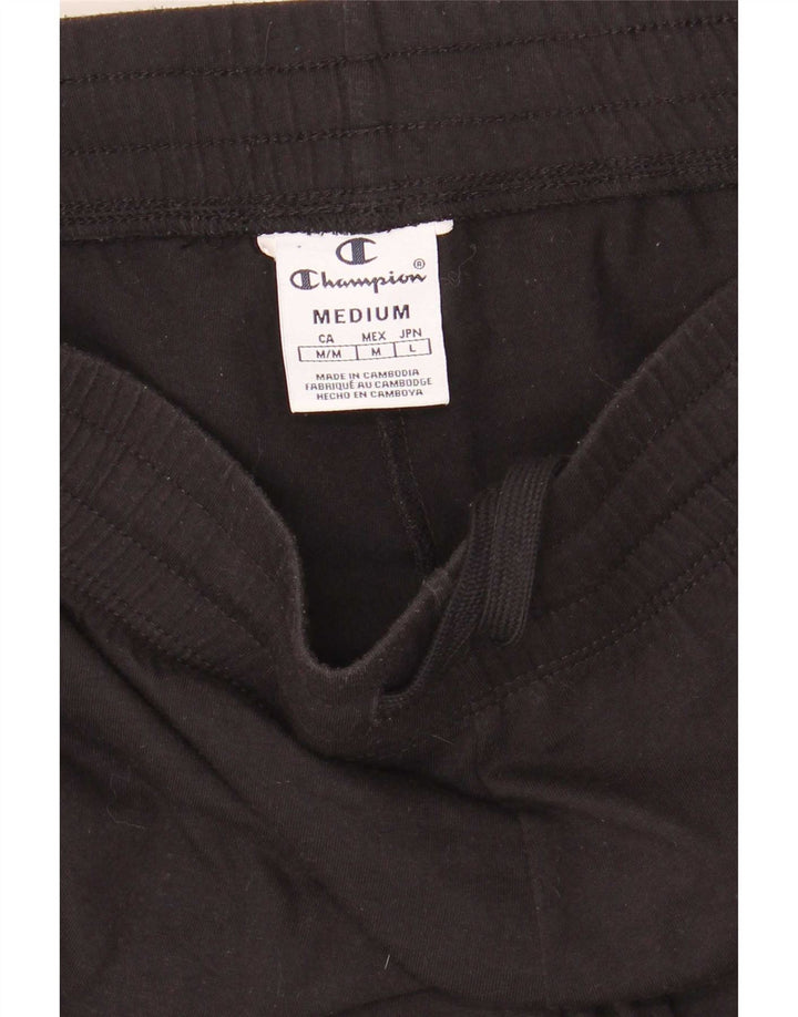 Champion Womens Graphic Sport Shorts UK 12 Medium Black