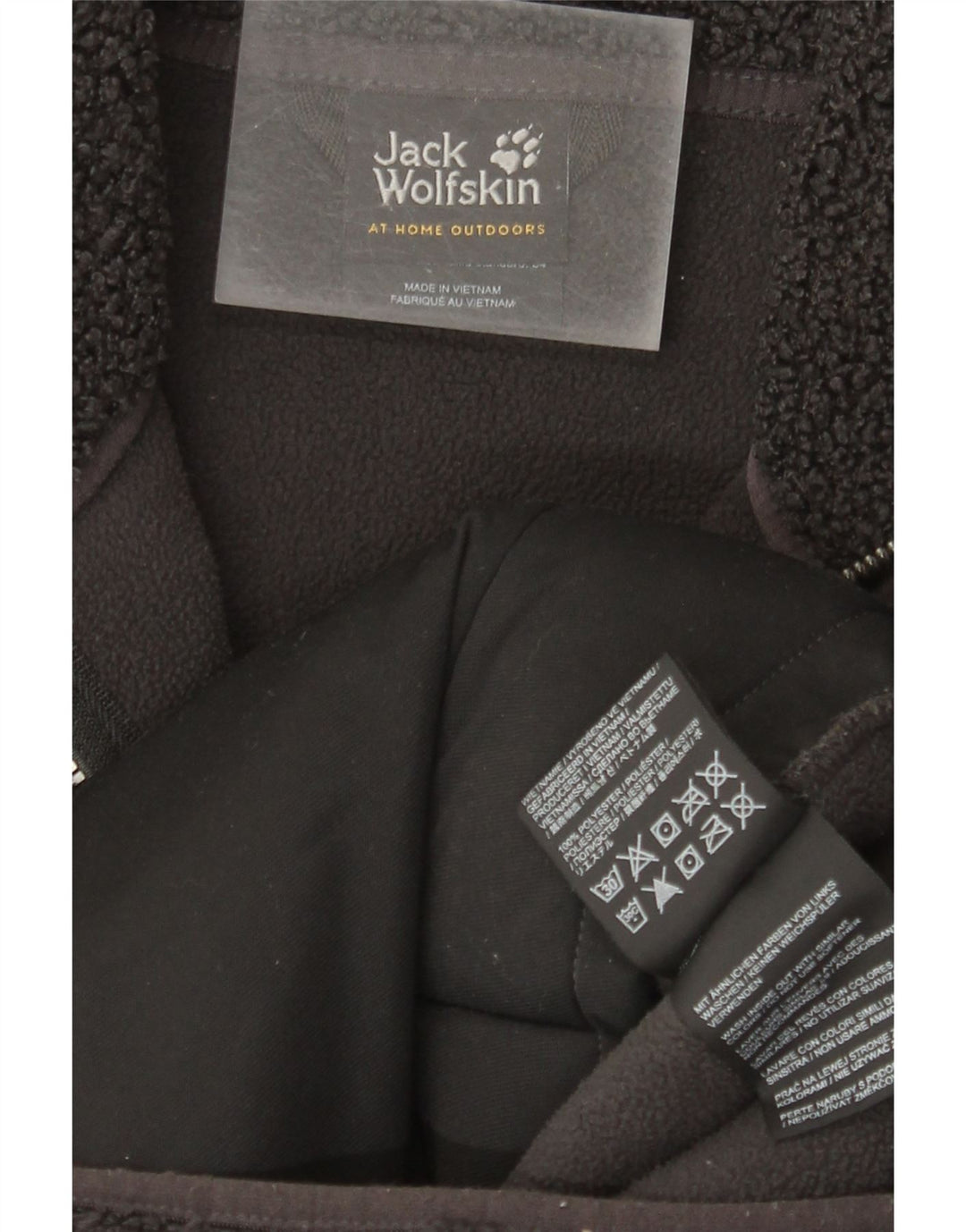 Jack Wolfskin Womens Oversized Fleece Overcoat UK 6 XS Grey Polyester