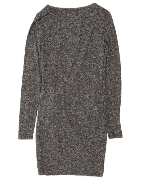 Γυναικείο μακρυμάνικο φόρεμα Topshop UK 8 Small Grey Flecked