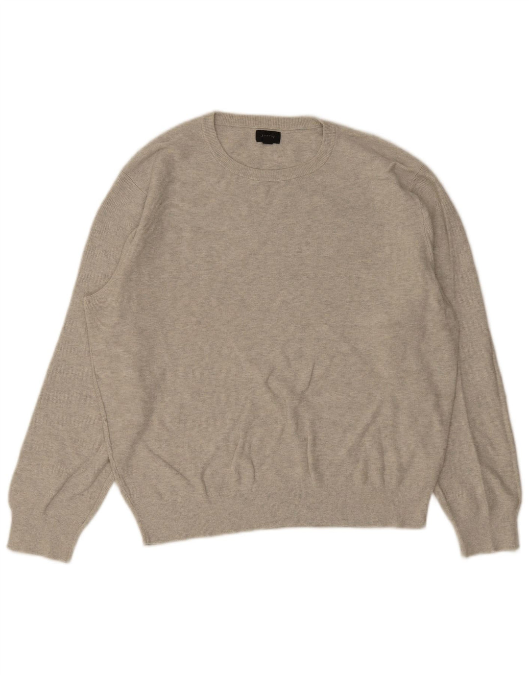 J. Crew Mens Crew Neck Jumper Sweater Medium Grey Cotton