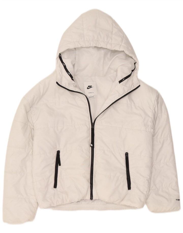 Nike Womens Therma-Fit Hooded Oversized Padded Jacket UK 10 Small White