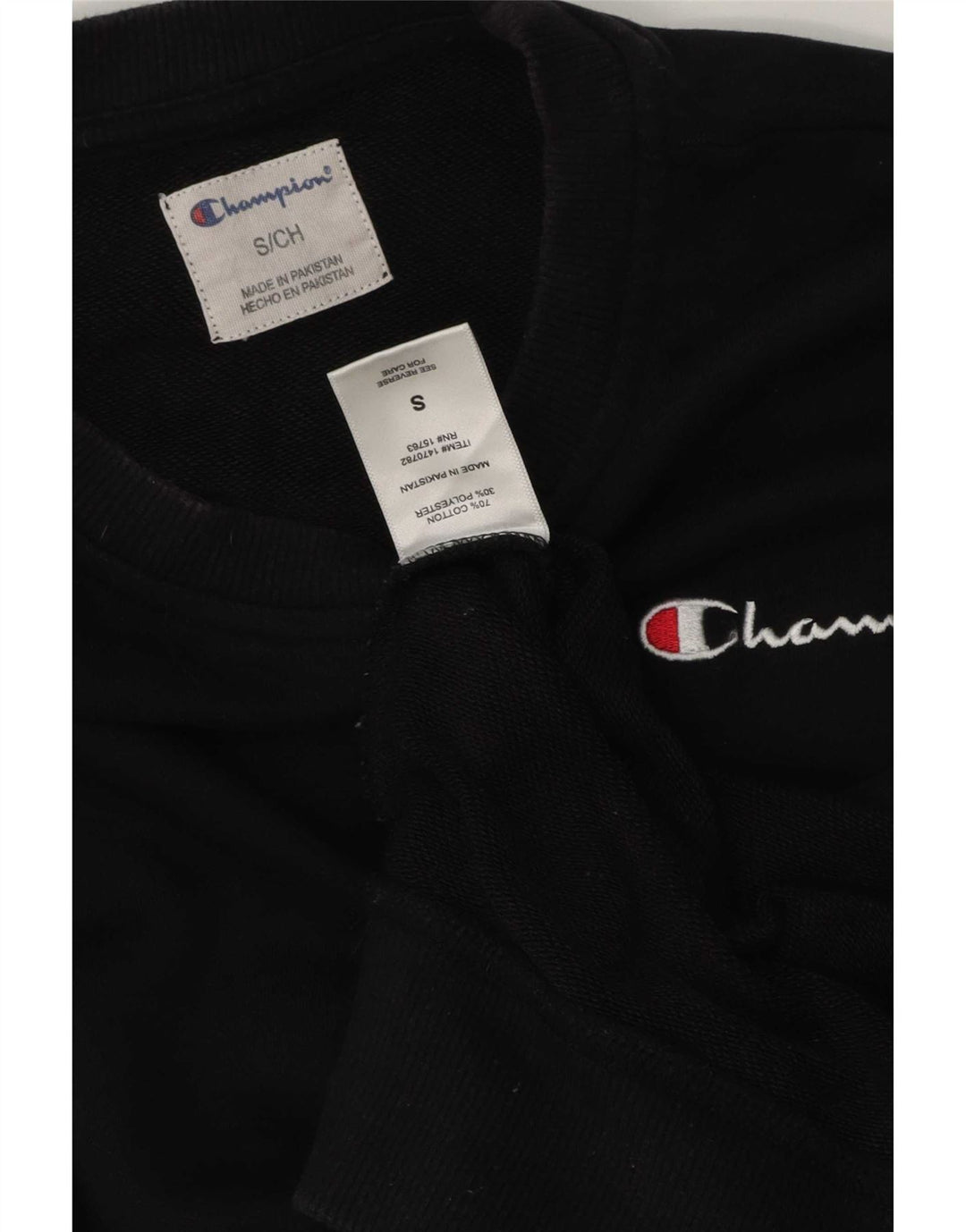 Felpa da uomo Champion Small in cotone nero