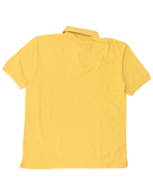 Fila Mens Polo Shirt IT 50 Medium Yellow Cotton