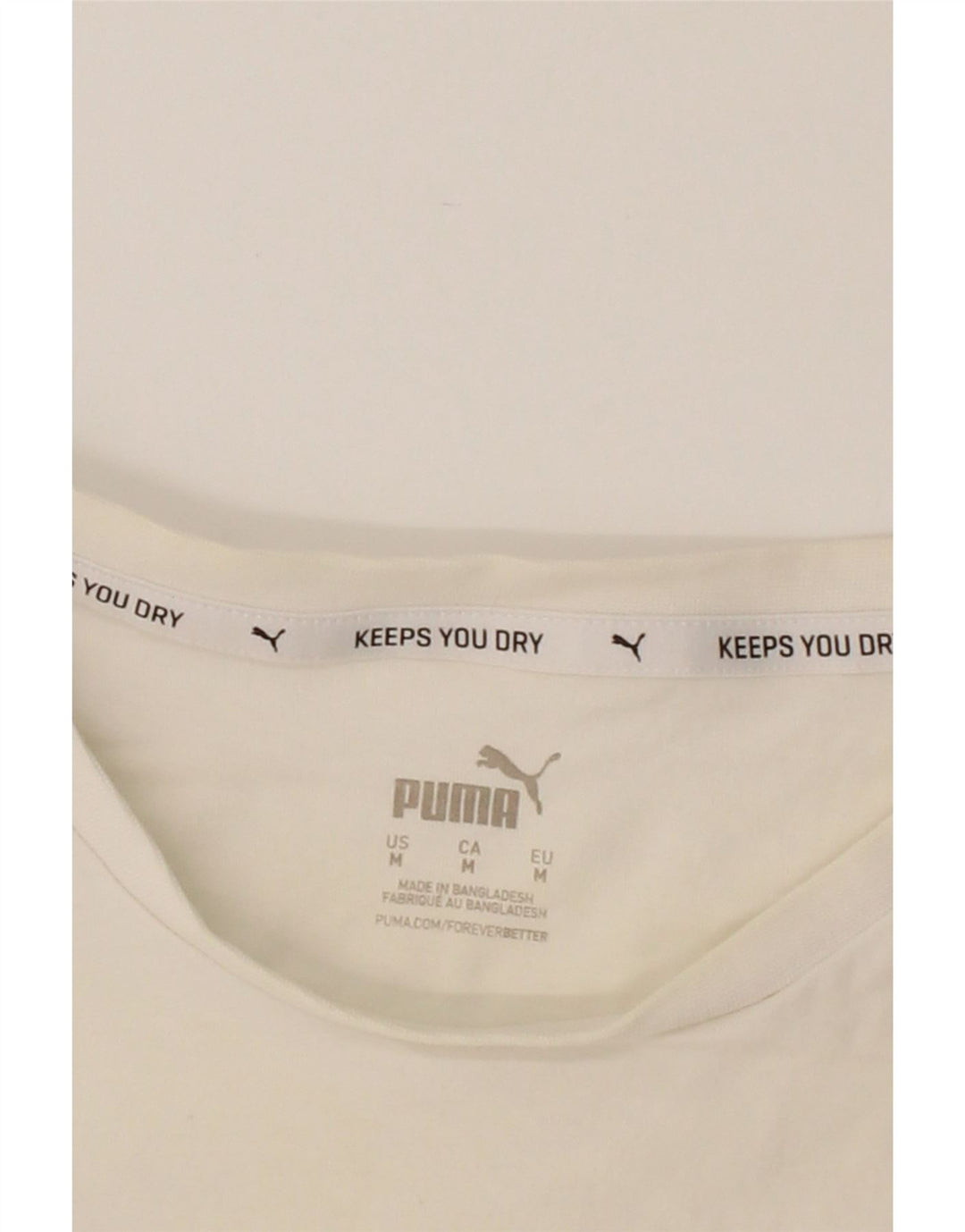 PUMA Mens Graphic T-Shirt Top Medium White Cotton Vintage Puma and Second-Hand Puma from Messina Hembry 