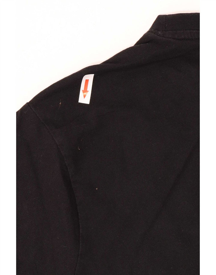 Kappa Herre Grafisk T-Shirt Top Stor Sort Bomuld