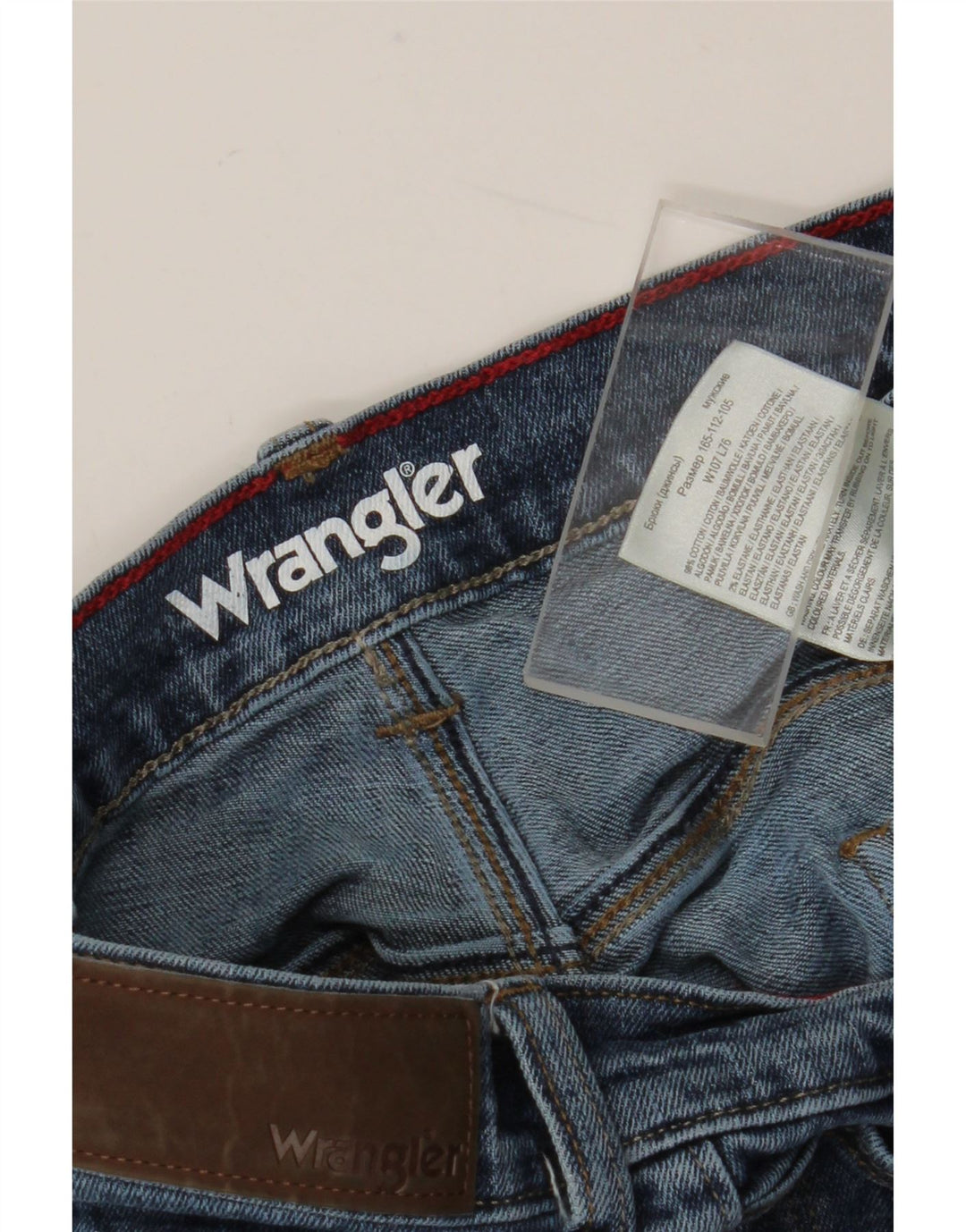 Wrangler Mens Regular Fit Straight Jeans W42 L30 Blue Cotton